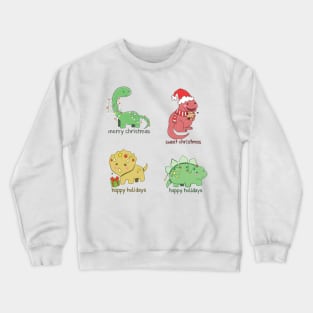 Christmas dinosaur T Rex, merry christmas Crewneck Sweatshirt